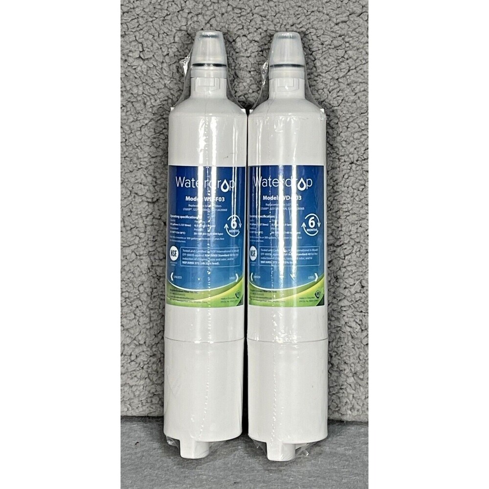 Waterdrop Water Filter WD-F03 Replacement For LG LT600P,5231JA2006A, 2Pack, New